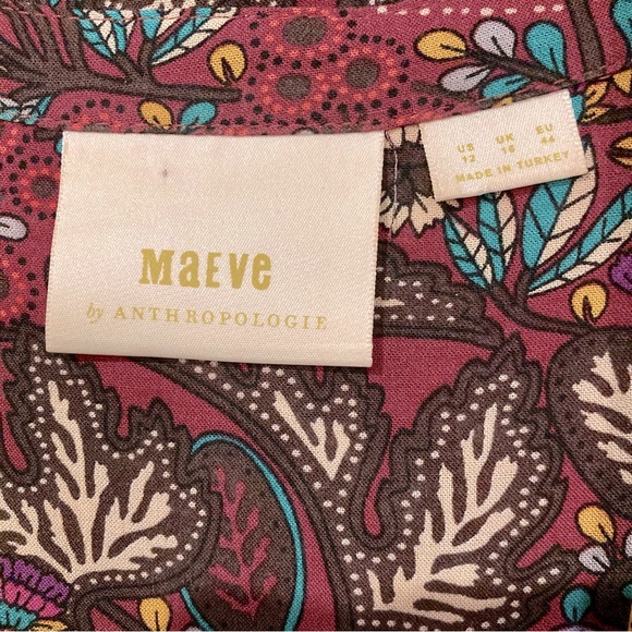 Anthro Maeve Boho Janie Peasant Blouse SZ 12 - Picture 6 of 13